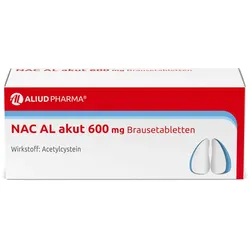 NAC AL akut 200 mg Brausetabletten zur Erleichterung des Abhustens bei erkältungsbedingter Bronchitis (Schleimlöser)