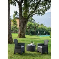 Gartenset 3-tlg. anthrazit