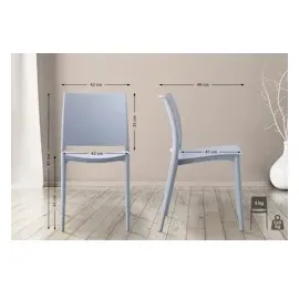 CLP Gartenstuhl Meton 42 x 42 x 81 cm hellgrau 2 St.