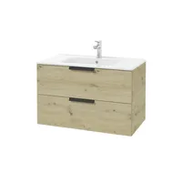 Höffner Waschtischunterschrank ¦ holzfarben ¦ Maße (cm): B: 80