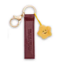 NICI Schlüsselanhänger Traumfrau Kunstlederband rot 10cm mit Stern