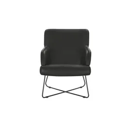 Ravensberger Werkstätten Sessel RW Wing Leder 67 x 87 x 74 cm Schwarz