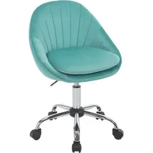 Woltu Bürostuhl ergonomisch, Schreibtischstuhl 150 kg belastbar, Samt, : Türkis Farbe: Türkis