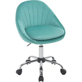 Woltu Bürostuhl ergonomisch, Schreibtischstuhl 150 kg belastbar, Samt, : Türkis Farbe: Türkis