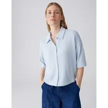 Opus Strickshirt aus Viskose-Mix mit Polokragen Modell 'Sitrica', Hellblau, 38