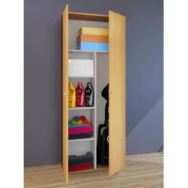 VCM Holz Besenschrank Staubsauger Putzschrank Vandol 70 x 40 x 0 cm Braun