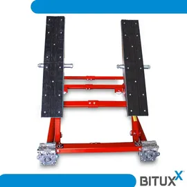 BITUXX Kipphebebühne Mobile Werkstatt Hebebühne Wagenheber Kurzhub PKW Lift bis 2000 kg 2T Rot MS-19230