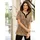Classic Basics Longshirt CLASSIC BASICS "Longshirt", Damen, Gr. 38, cognac, schwarz, bedruckt, 100% Baumwolle, gemustert, mehrfarbig, Rundhals, Shirts Longshirt