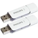 Philips Snow Edition 2.0 USB-Flash-Laufwerk USB-Stick 2X 32GB für PC, Laptop, Computer Data Storage, Lesegeschwindigkeit bis zu 23 MB/s