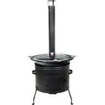 Grillplanet Gulaschkanone 39 cm schwarz