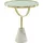Kayoom Beistelltisch KAYOOM "Rocio, Ausgefallenes Design,Stabiler Marmor-Sockel", weiß, B:46cm H:54cm T:46cm, Tischplatte: 100% marmorisiertes Glas / Gestell: Marmor, Edelstahl, Tische, Beistelltisch, ausgefallenes Gestell, stabiler Marmorfuß, marmorierte 
