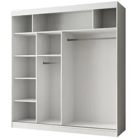 beautysofa Schiebetürenschrank PACO 200 x 215 x 61 cm Weiß