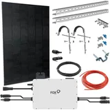 FOX ESS Balkonkraftwerk 0% MwSt §12 III UstG mit 430W Solarpanel, Fassaden-Halte...