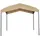 Tepro Pavillon-Ersatzdach TEPRO "für Pavillon Marabo, grau", grau (taupe), Pavillondächer, BxT: 305x305 cm