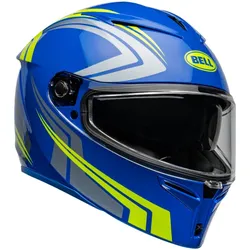 Bell Lithium Jetstream, Integralhelm - Blau/Neon-Gelb - S