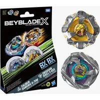 Beyblade X Calibur Samurai 6-70M BX & Obsidian Shell 3-85S BX Takara Tomy Dual Pack Set mit 2 rechtsdrehenden Kreiseln, Kampfkreisel-Spielzeug, ab 8 Jahren