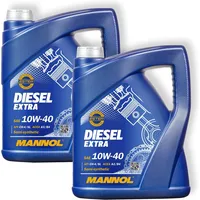 2x 5L Mannol Diesel Extra Motoröl 10W-40 passend für VW 502.00 505.00 MB 229.1 229.3