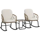 Outsunny - Pflanzenregal - 63Lx82Wx75Hcm - Gelb+Creme