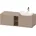 Waschtischunterschrank 140x55cm 2 A 1 Pl B R gol pol/Leinen