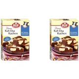 RUF Kuh Elsa Kuchen, Schokokuchen mit Kuhflecken aus Quarkcreme und Schokoraspeln aus Vollmilchschokolade, praktische Backmischung für Kindergeburtstage, 1x750g (Packung mit 2)