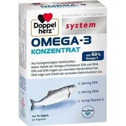 Doppelherz Omega-3 Konzentrat system Kapseln 30 St Stück
