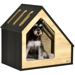 PawHut Hundehütte MDF, Spanplatte, Berbervlies, Schaumstoff