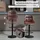 Homcom Barhocker 2er Set 46,5 x 50 x 88-108 cm Braun