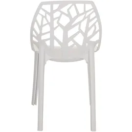 HJH Office Gartenstühle, ARTIFO TRI Kunststoff Weiß