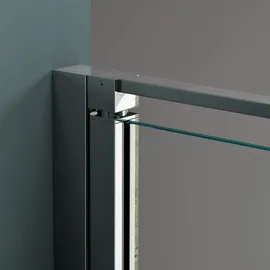 mai & mai Duschtür Nischentür Dusche Duschabtrennung Duschkabine 75cm Schwingtür 8mm ESG-Sicherheitsglas mit Nanobeschichtung Hebe-senk-mechanismus Klarglas Teramo36k