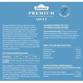 Dehner Premium Katzenfutter Nassfutter getreidefrei Lachs 6 x 400 g