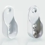 Hettich Schrankrohr-Lager 9079719 für Kleiderstange 30x15mm aluminiumoptik