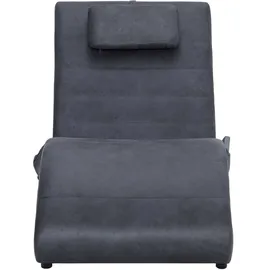 vidaXL Massage Chaiselongue mit Kissen Grau Wildleder-Optik