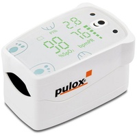 pulox Pulsoximeter PO-235 - Fingeroximeter für Kinder mit Alarm - Weiß weiß