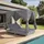 vidaXL Doppelliege 197 x 140 x 140 cm grau inkl. Sonnendach