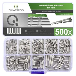 Quadrios 22C484 Aderendhülsen-Sortiment Unisoliert 500St.