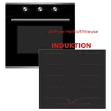 PKM Herdset Autark Einbau Backofen AirFryer + Induktion Kochfeld 60cm Neu