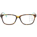 MAGIMODAC Rechteckige Gleitsichtlesebrille Damen Progressive Multifokale Lesebrillen Herren Lesebrille Anti Blaulicht Gleitsicht Computer-Lesebrille Grün +4.0