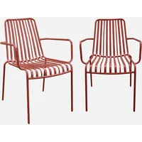 Sweeek 2er-Set stapelbare Gartenstühle aus Stahl,