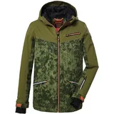 KILLTEC Jungen Skijacke/Funktionsjacke mit Kapuze und Schneefang KSW 124 BYS SKI JCKT, oliv, 176, 39664-000