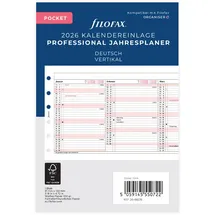 Filofax Pocket Jahresplaner Professional deutsch vertikal 2026