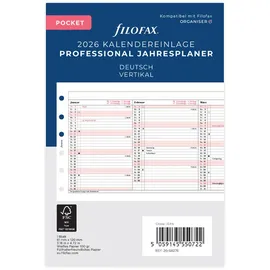 Filofax Pocket Jahresplaner Professional deutsch vertikal 2026