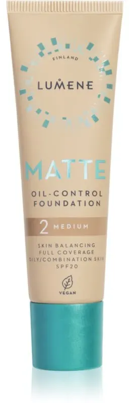 Lumene Matte Oil-Control mattierendes Make-up SPF 20 Farbton 2 Soft Honey / Medium 30 ml
