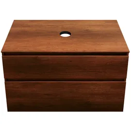 Burgbad Lin20 Waschtischunterschrank 100 x 55,2 x 66,1 cm Eiche Dekor Rost