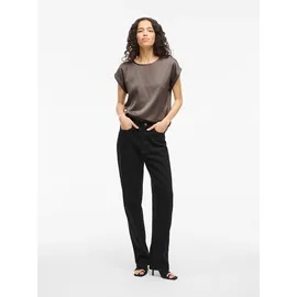 VILA Viellette S/S Satin Top Braun S