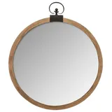 Atmosphera - Spiegel Gousset - Holz D 74 cm - Kastanienbraun
