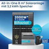 Solar Hook All In One 2000W Solaranlage Komplettset inkl. Speicher 3,2 kWh Anker SOLIX Solarbank E1600 PRO mit Smarter Zähler