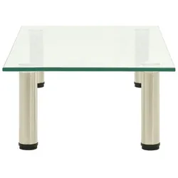 vidaXL TV-Tisch Transparent 60x35x17 cm Hartglas