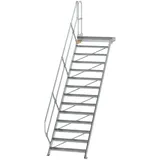 Günzburger MUNK Aluminium-Treppe Plattform 45° 14 Stufen