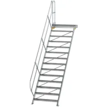 Günzburger MUNK Aluminium-Treppe Plattform 45° 14 Stufen