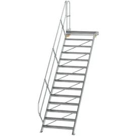Günzburger MUNK Aluminium-Treppe Plattform 45° 14 Stufen